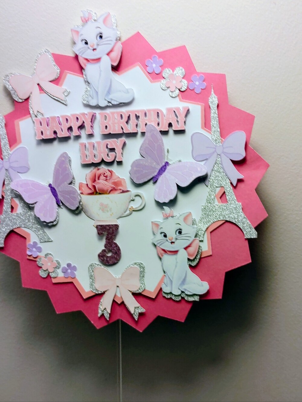 Marie The Cat Cake Topper (8x8)